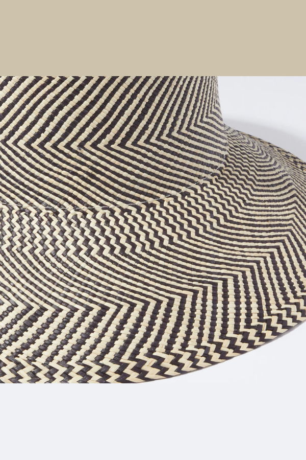 Heads of State Sarah Straw Bucket Hat - Black/White