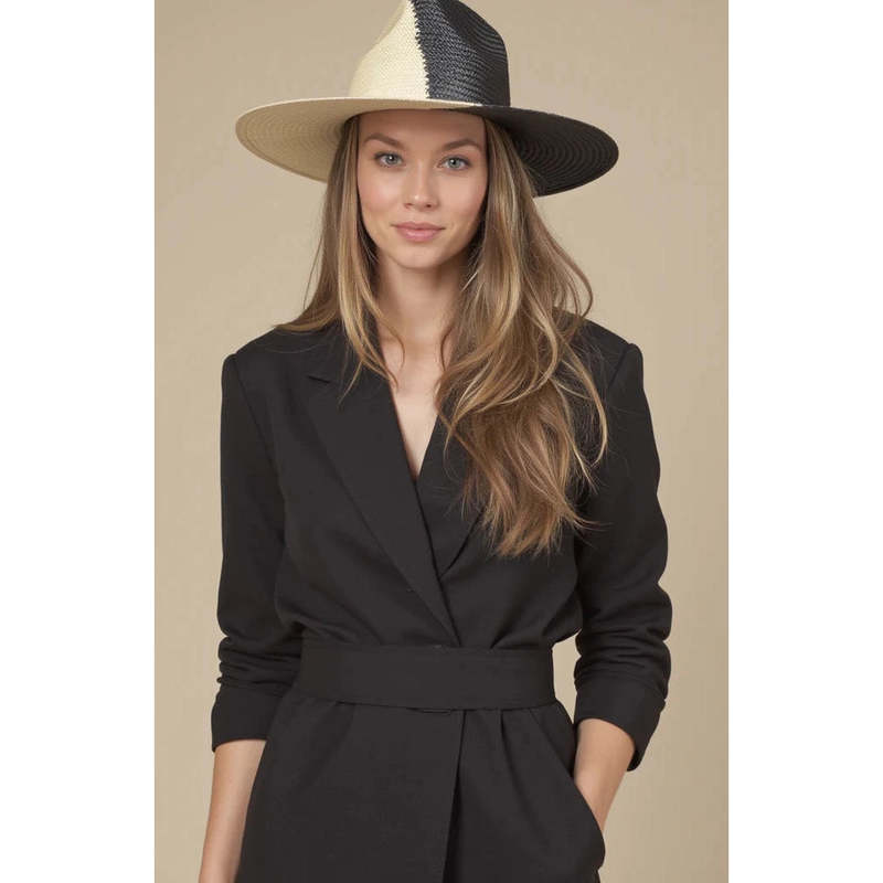 Heads of State Sombra Two-Toned Fedora Hat - Black/White