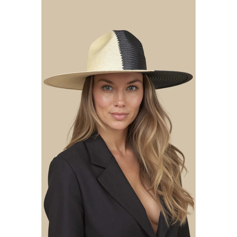 Heads of State Sombra Two-Toned Fedora Hat - Black/White