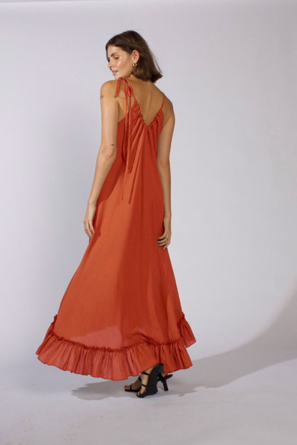 Loup Charmant Anemone Dress - Guava