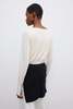 House of Dagmar Long Sleeve Square Neck Top - Cream White - Thumbnail 7