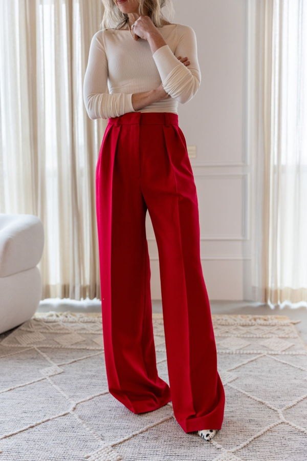 Rhune Celine Tailored Pants - Red