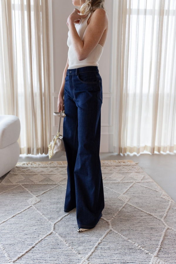 Rhune Feline Denim Pants - Navy