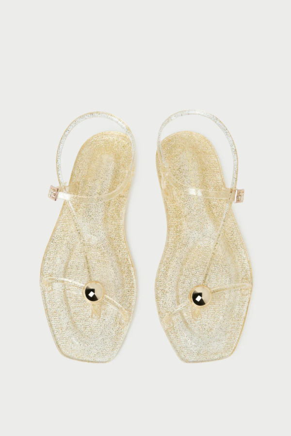 Loeffler Randall Dana Strappy Jelly Sandal - Champagne