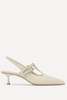STUDIO AMELIA Alto 50 Slingback Heels - Cream - Thumbnail 7