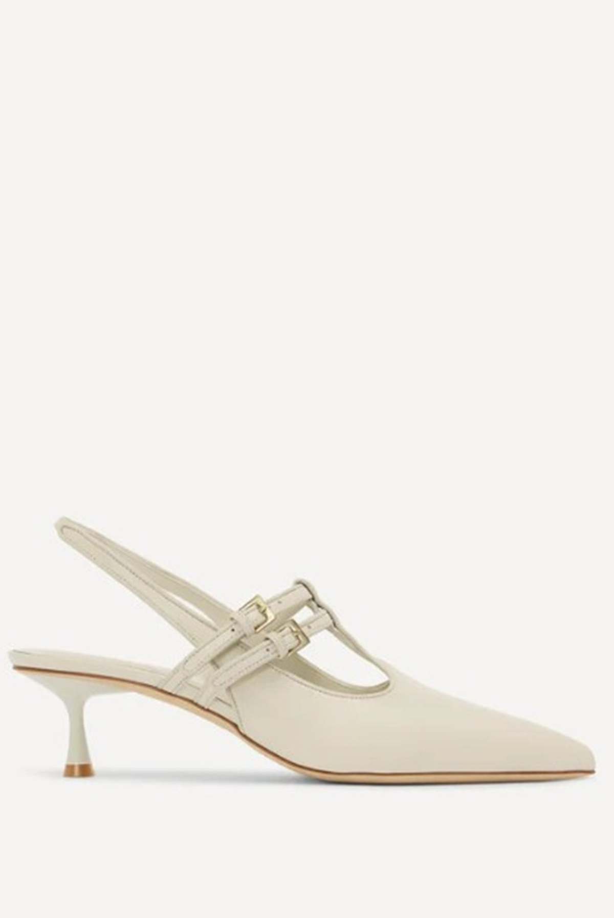 STUDIO AMELIA Alto 50 Slingback Heels - Cream - Image 7 of 8