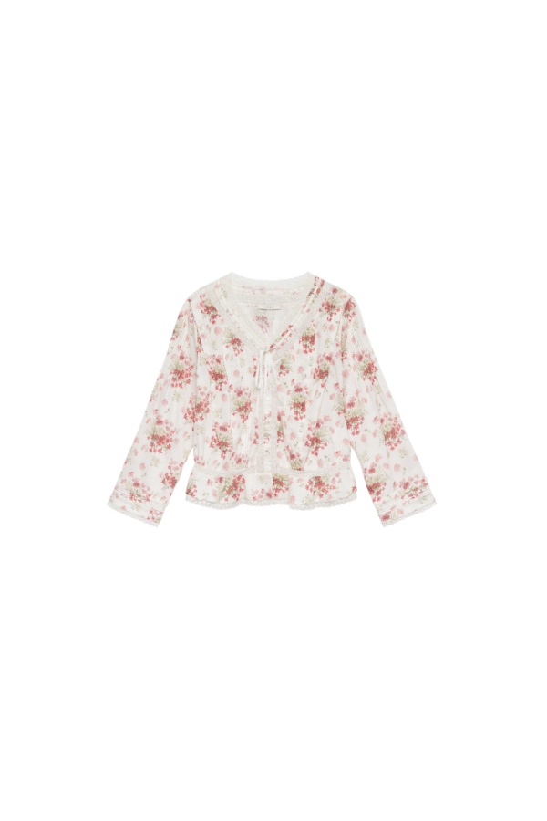 DÔEN Hillock Top - Ivory Lantana Floral