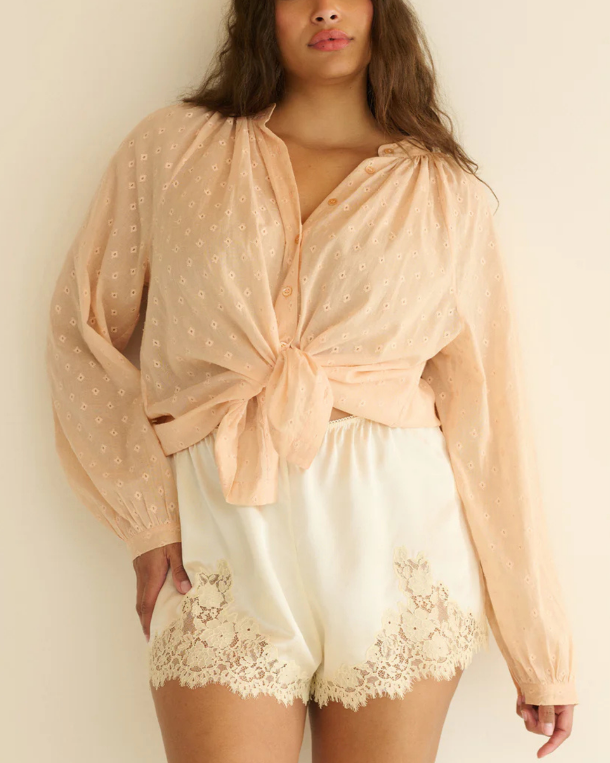 DÔEN Iona Short Shorts - Sea Salt - Image 2 of 4