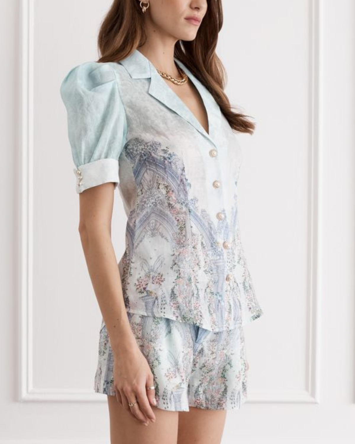 AQUA BLU Jolene Shirt - Triomphe Print - Image 2 of 4