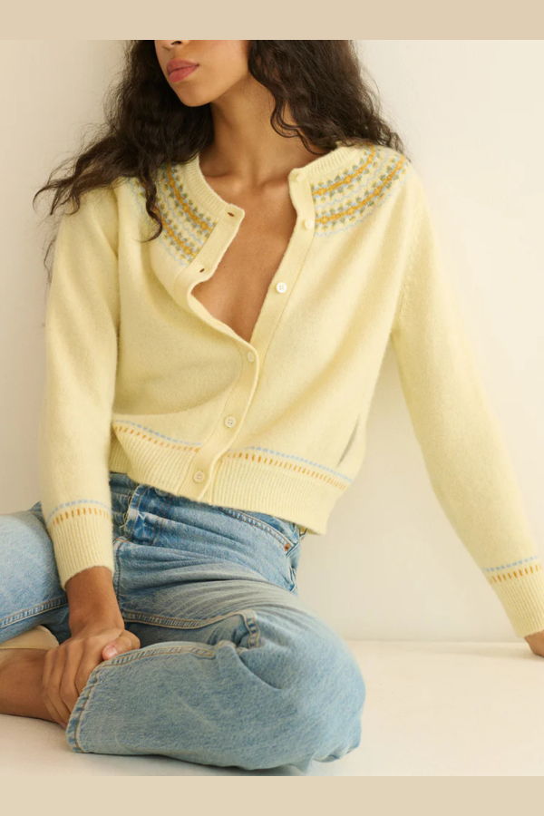 DÔEN Olympe Cardigan - Gateau Annecy Fair Isle