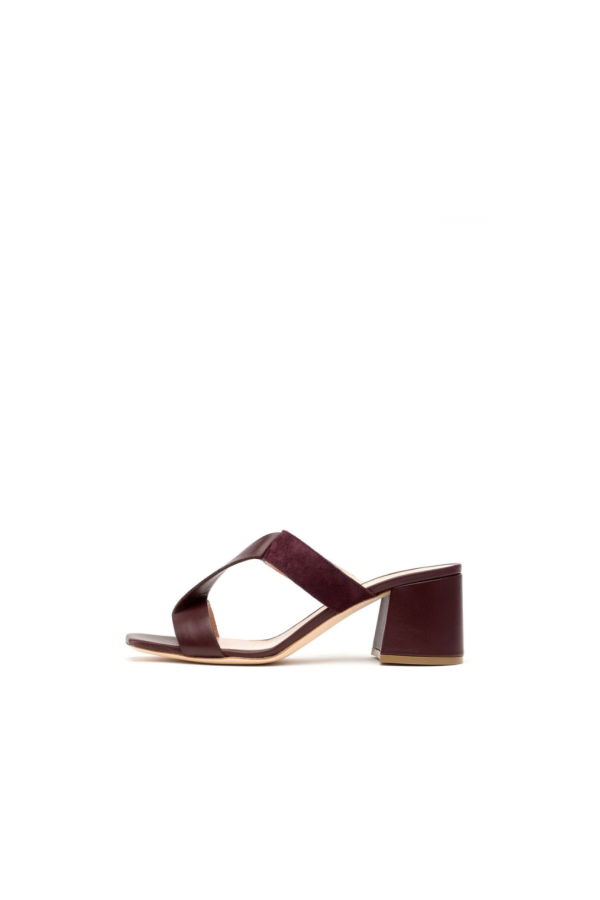 Rupert Sanderson Oonah Block Heel Pumps - Cherry Wine