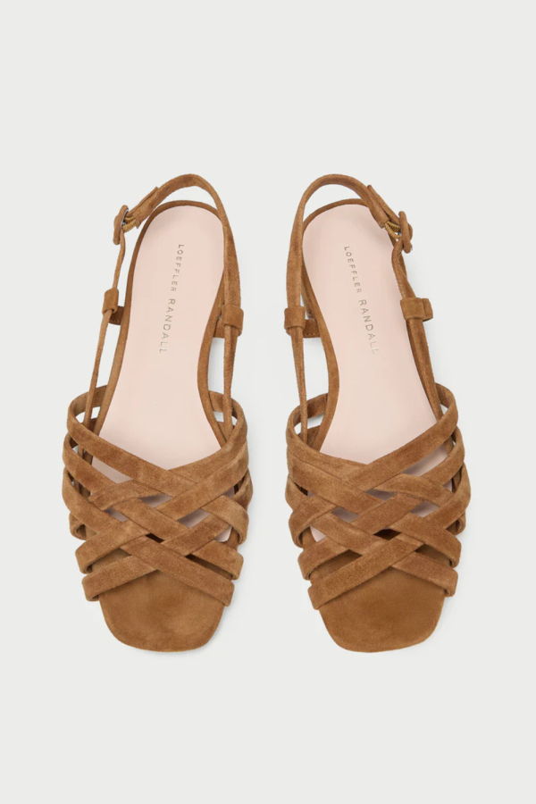 Loeffler Randall Shelly Lattice Sling Back Sandal - Cacao