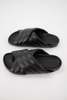 Beklina Gubi Cross Slide Sandals - Black - Thumbnail 5