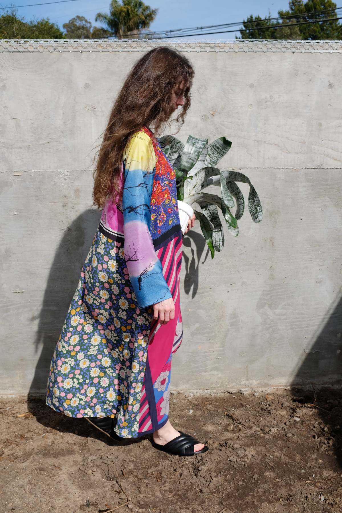 Beklina Gubi Cross Slide Sandals - Black - Image 8 of 9