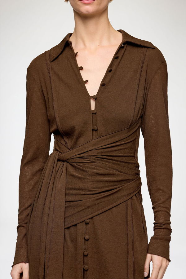 Ganni Marl Mesh L/S Dress