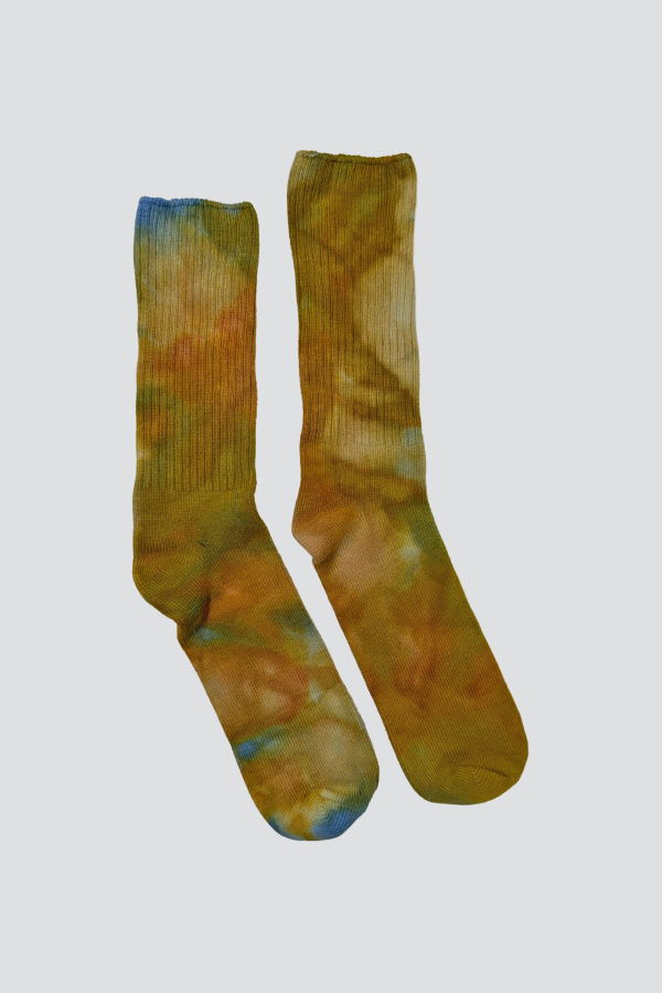 Assembly Bamboo Blue/Orange Tie Dye Sock
