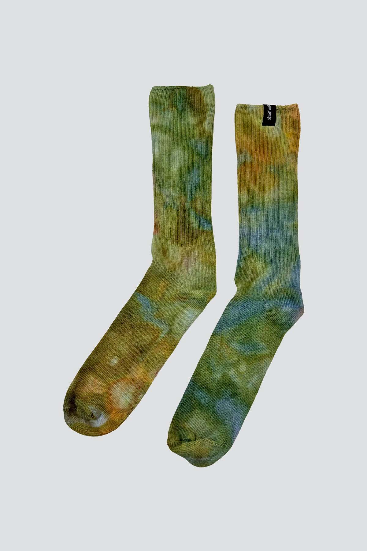 Assembly Bamboo Sock - Green/Orange Tie Dye - Image 1 of 2