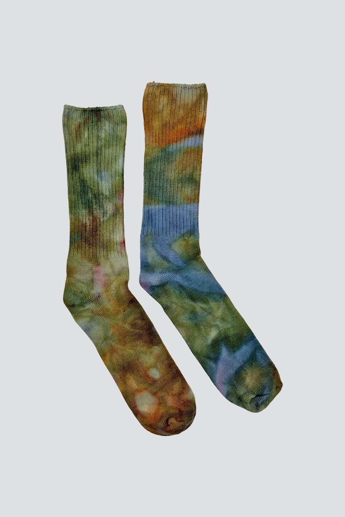 Assembly Bamboo Sock - Green/Orange Tie Dye - Image 2 of 2