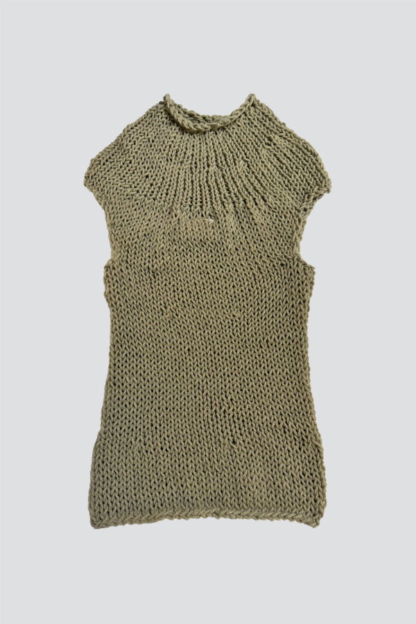 Synph17 Grey Knit Short Sleeve Top