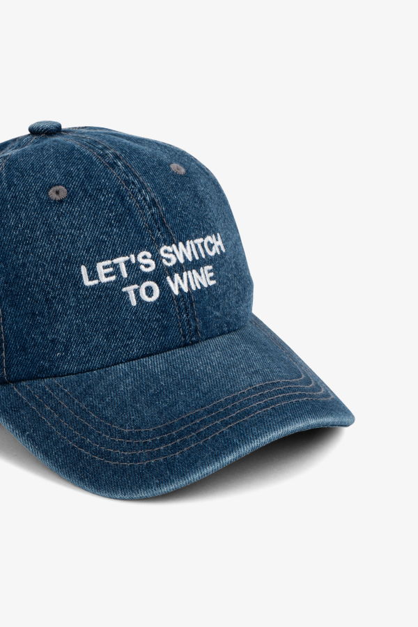 "INTENTIONALLY __________." Let's Switch to Wine Dad Cap - Black