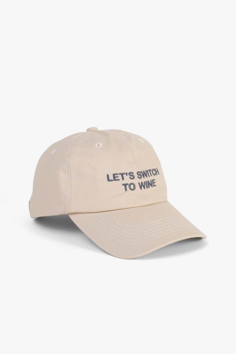 "INTENTIONALLY __________." Let's Switch to Wine Dad Cap - Black