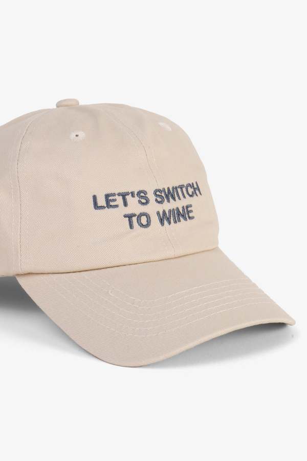 "INTENTIONALLY __________." Let's Switch to Wine Dad Cap - Black