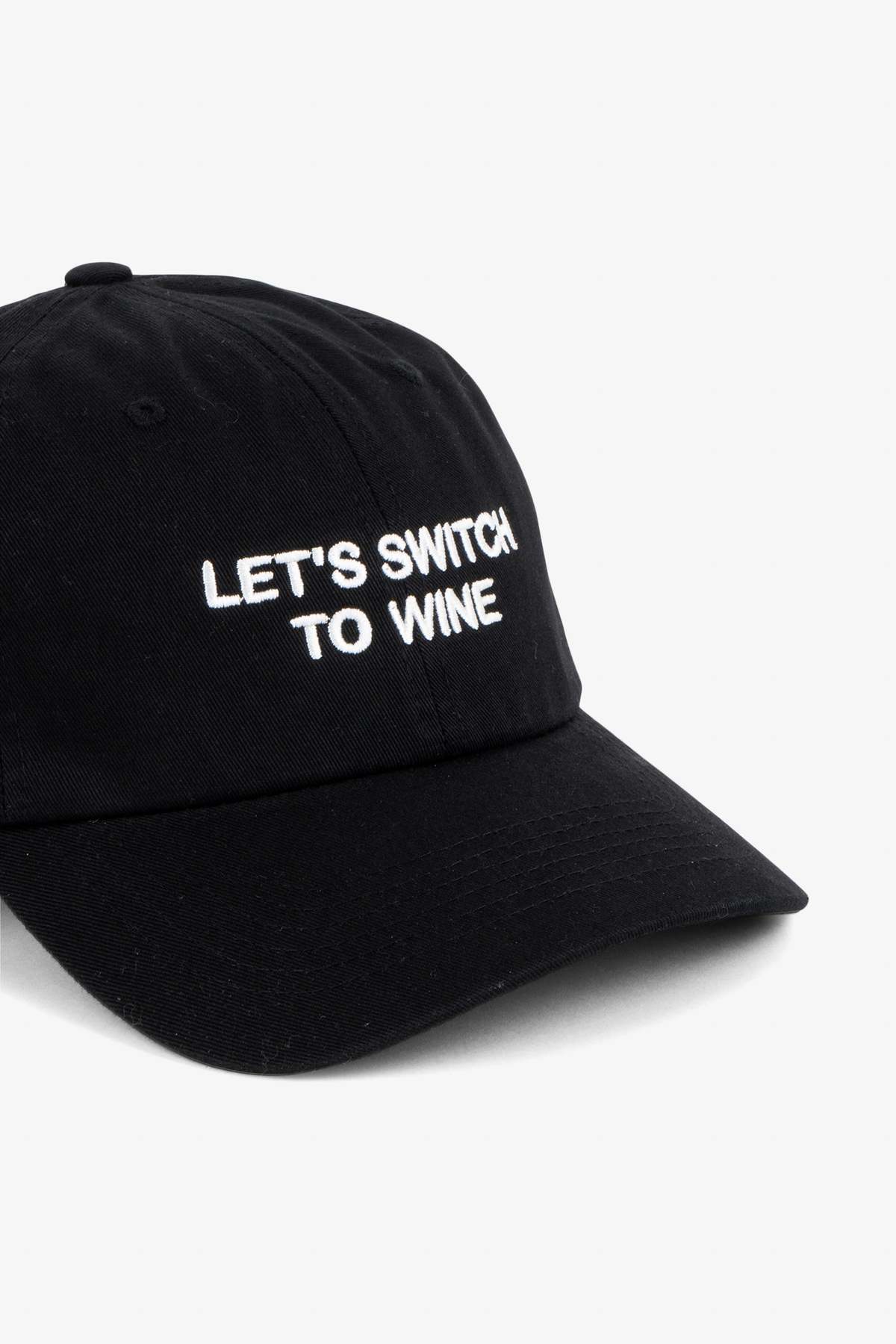 "INTENTIONALLY __________." Let's Switch to Wine Dad Cap - Black - Image 8 of 14