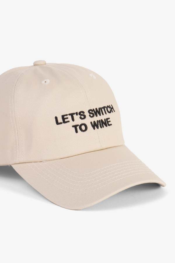 "INTENTIONALLY __________." Let's Switch to Wine Dad Cap - Black