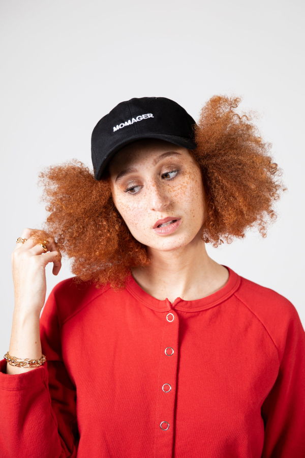 "INTENTIONALLY __________." Momager Dad Cap - Black White