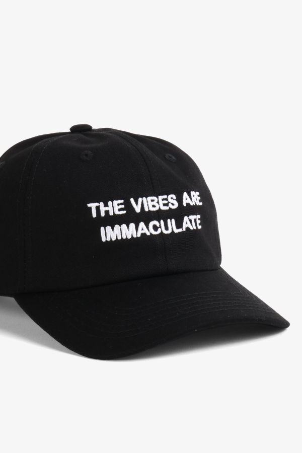INTENTIONALLY __________. The Vibes Are Immaculate Dad Cap - Black White