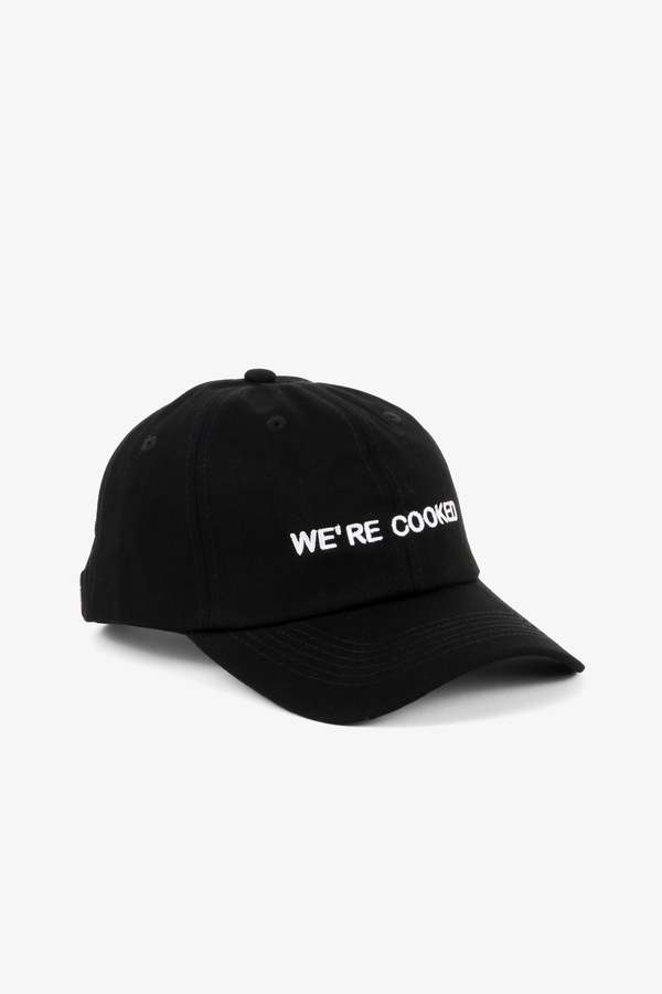 "INTENTIONALLY __________." WE'RE COOKED Dad Cap - Black White "INTENTIONALLY __________." WE'RE COOKED Dad Cap - Black White