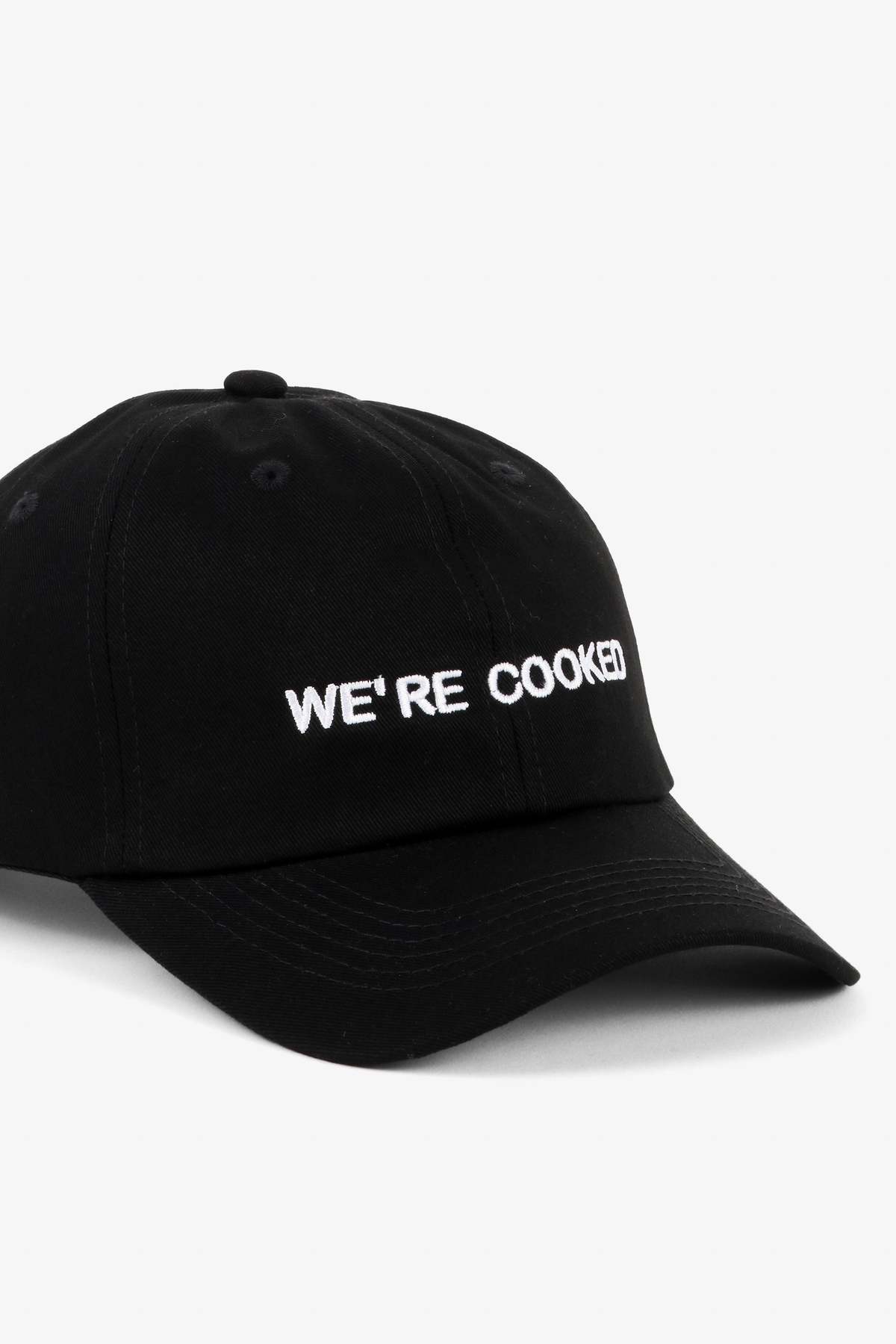 "INTENTIONALLY __________." WE'RE COOKED Dad Cap - Black White - Image 2 of 4