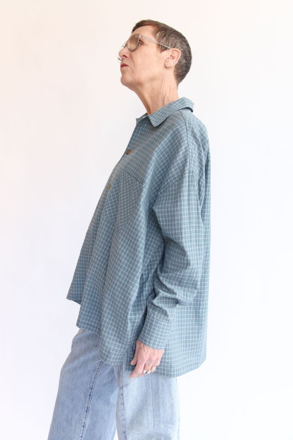 Dopple & Scent Dobby Check Oversized Shirt