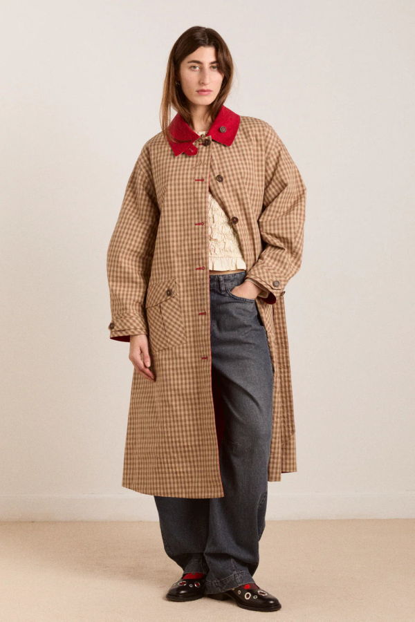 DAMSON MADDER Anja Reversible Honey Trench Coat