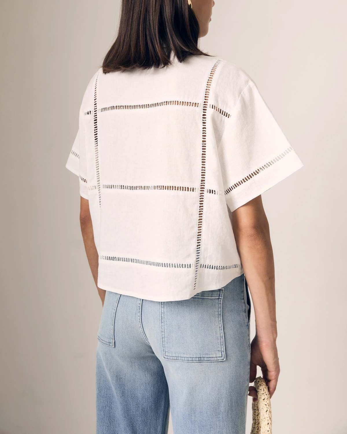 Le Jean Linen Eyelet Shirt - Image 2 of 3