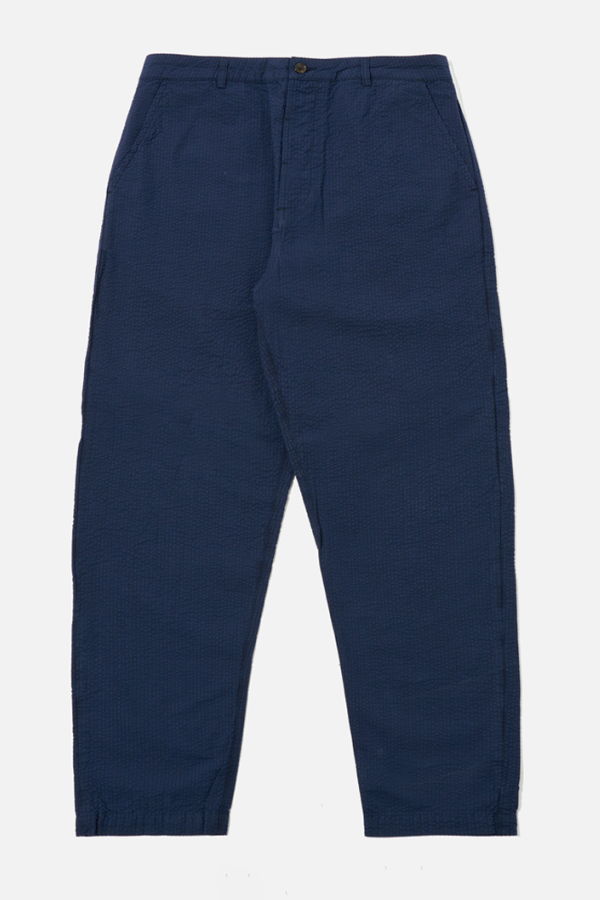 Universal Works Military Chino in Derby Stripe Navy Trousers