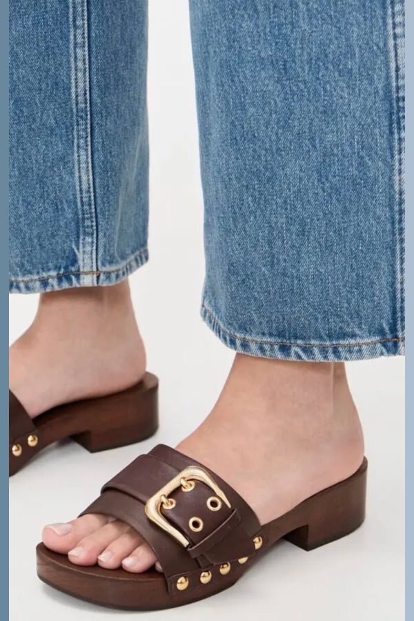 Schutz Irie Low Block Heel Sandals - Taupe