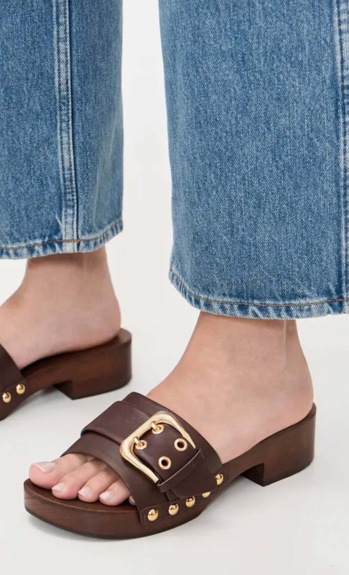 Schutz Irie Low Block Heel Sandals - Taupe - Image 2 of 7