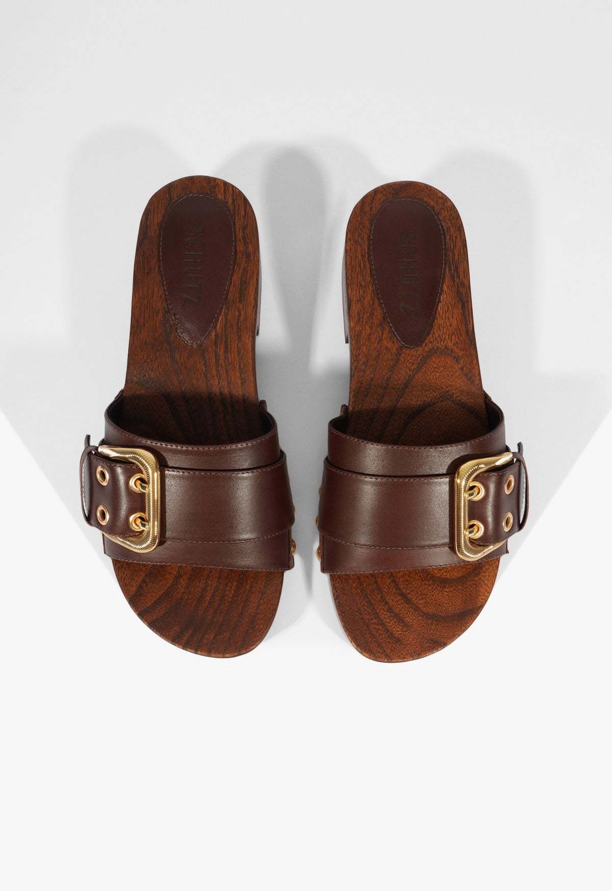 Schutz Irie Low Block Heel Sandals - Taupe - Image 5 of 7