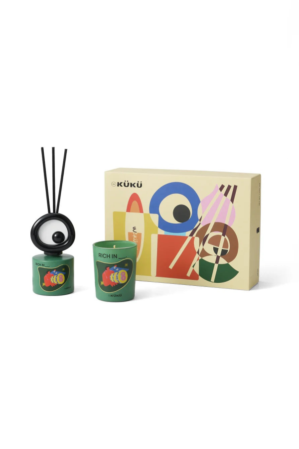 Intent Studio Big Eye Scented Candle & Fragrance Diffuser Set