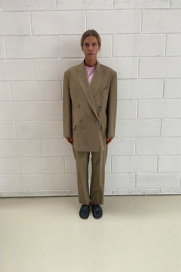 Hache Over Double Breasted Blazer