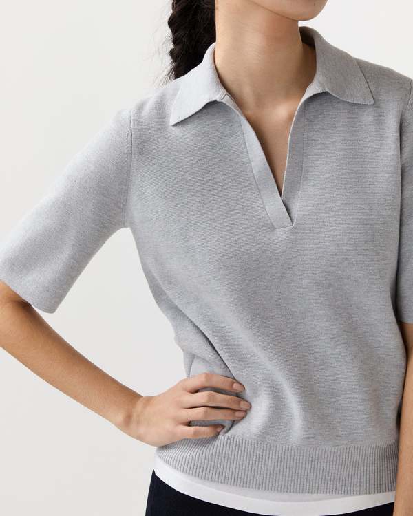 Ann Mashburn Alison Sweater Top - Heather Grey