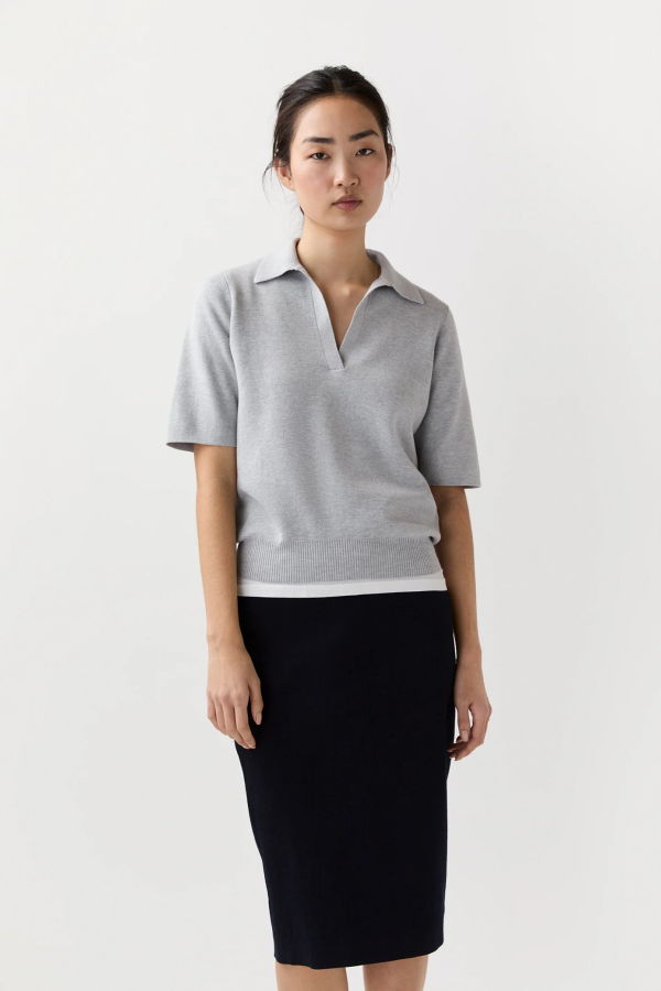 Ann Mashburn Alison Sweater Top - Heather Grey