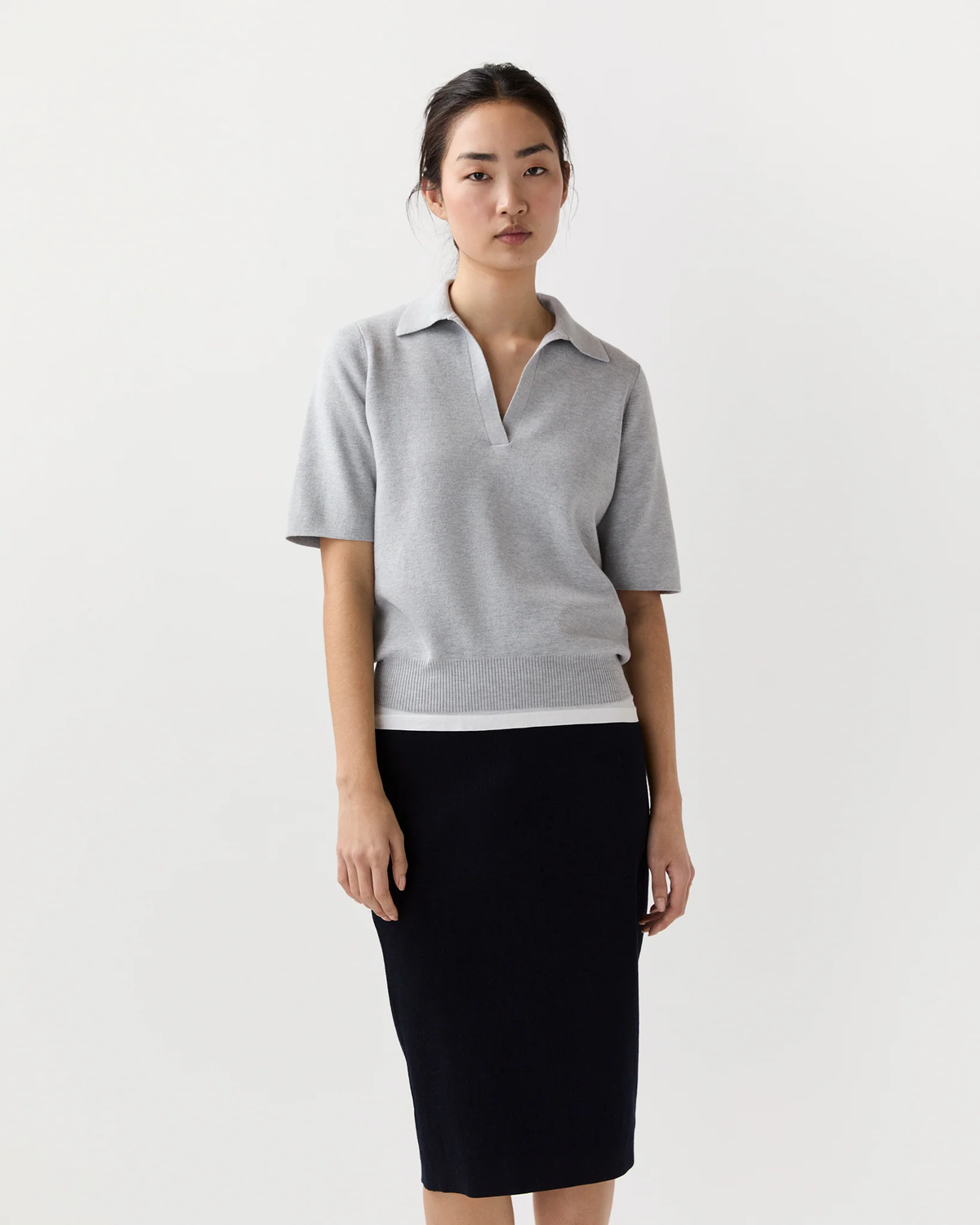 Ann Mashburn Alison Sweater Top - Heather Grey - Image 2 of 5