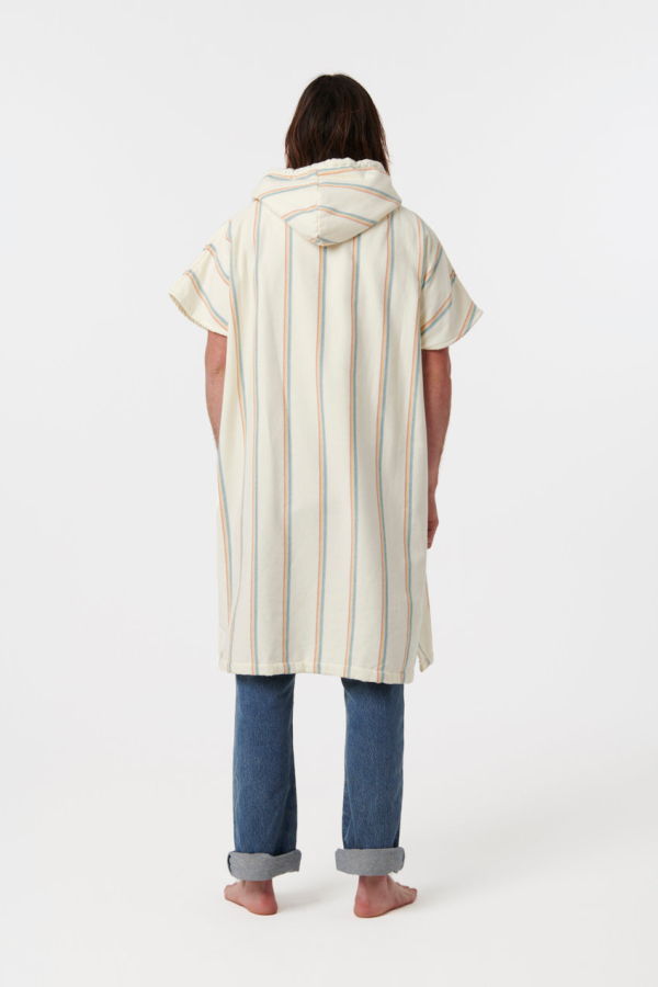 Slowtide Baja Stripe Fouta Changing Poncho - Cream