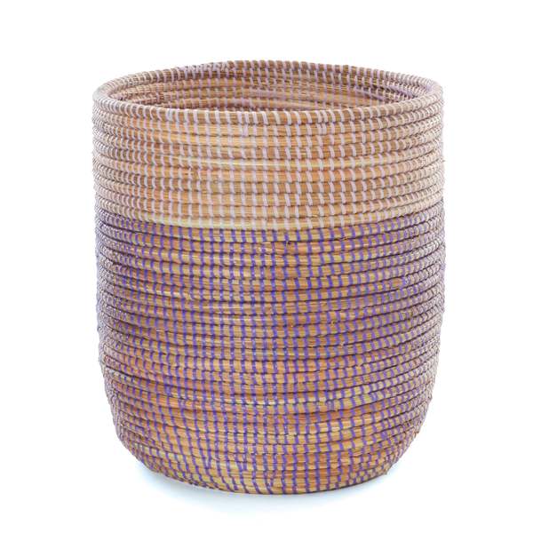 African Modern Lavender & Purple Bath Bin Basket