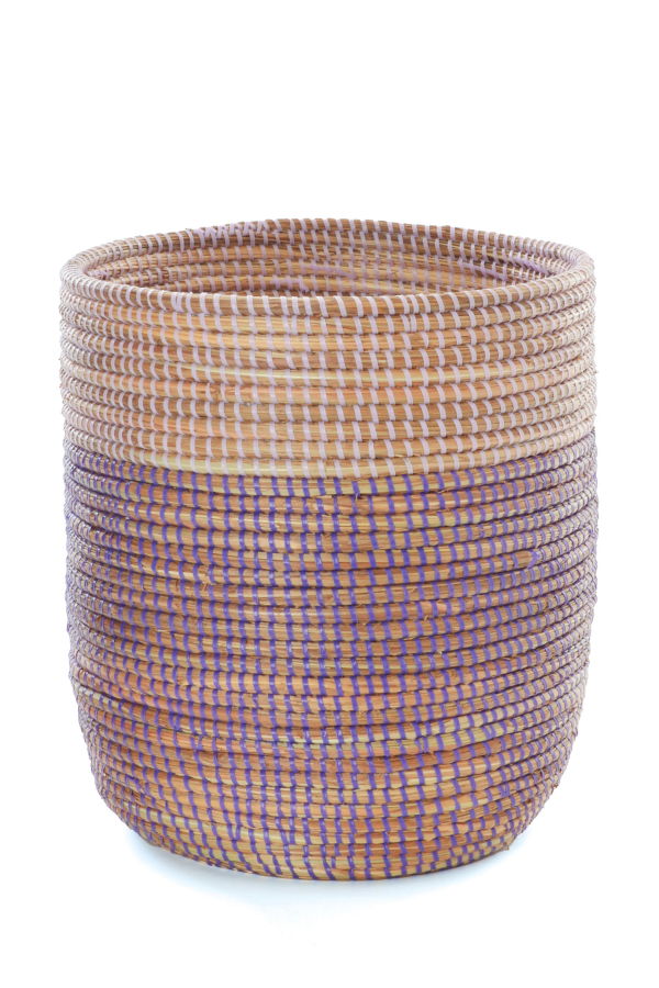 African Modern Lavender & Purple Bath Bin Basket