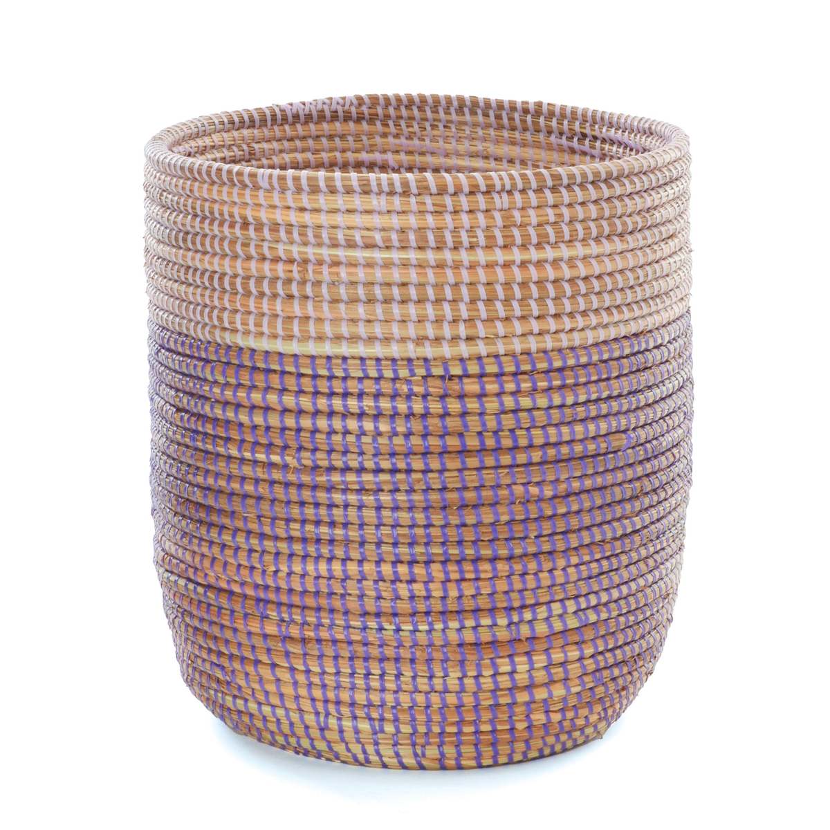 African Modern Lavender & Purple Bath Bin Basket - Image 1 of 3