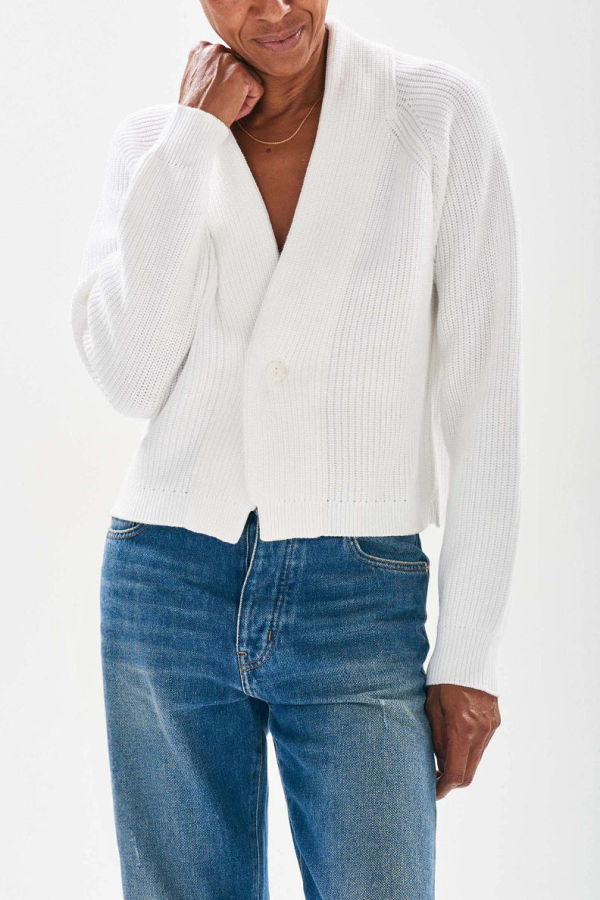 Jumper 1234 Cotton Fisherman Rib Cardigan