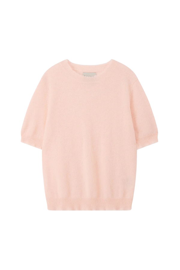 Jumper 1234 Distressed T-Shirt Sweater - Pale Pink